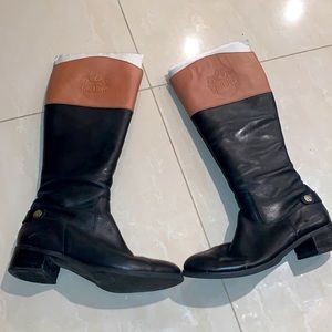 Etienne Aigner two tone riding boots size 9M
